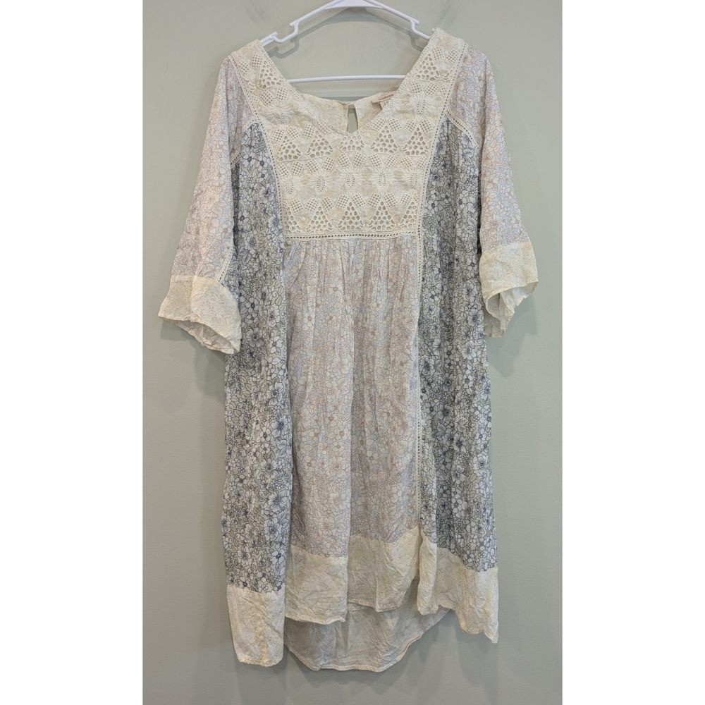 Sundance Catalog Lace Floral Patchwork Dress Size Large - Picture 1 of 6